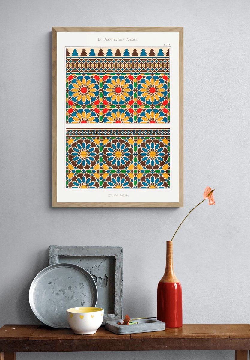 Arabesque Pattern — Vintage Print. — room view 3