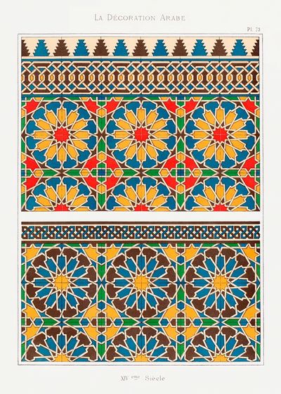 Arabesque Pattern — Vintage Print. poster