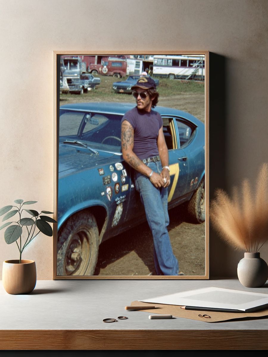 Vintage Racing Car Enthusiast Poster. — room view 2