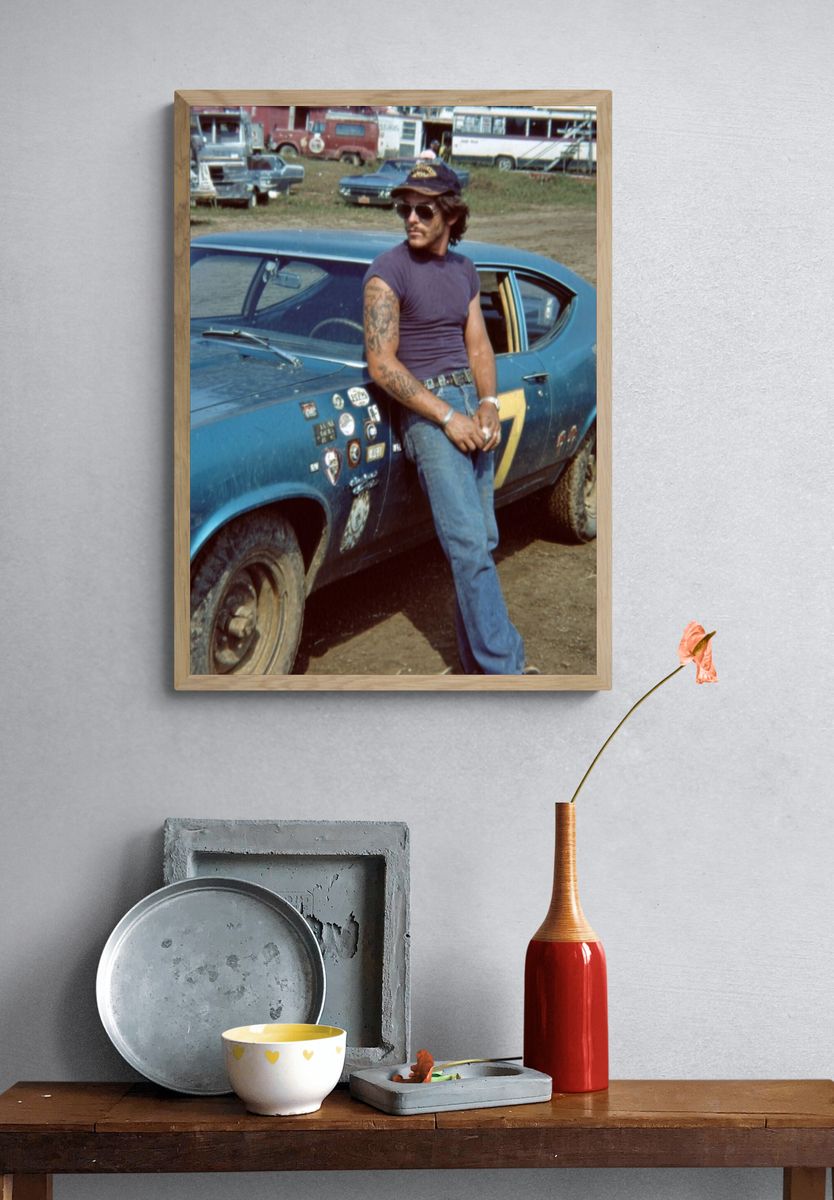 Vintage Racing Car Enthusiast Poster. — room view 3