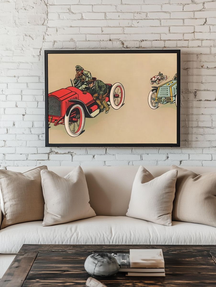 Vintage Racing Cars Poster. room preview