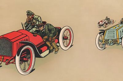 Vintage Racing Cars Poster.