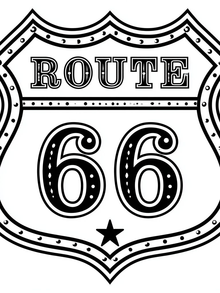 Route 66 Highway Sign Poster. poster detail