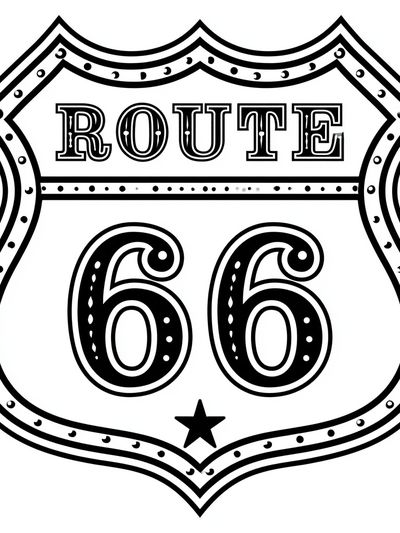 Route 66 Highway Sign Poster. poster