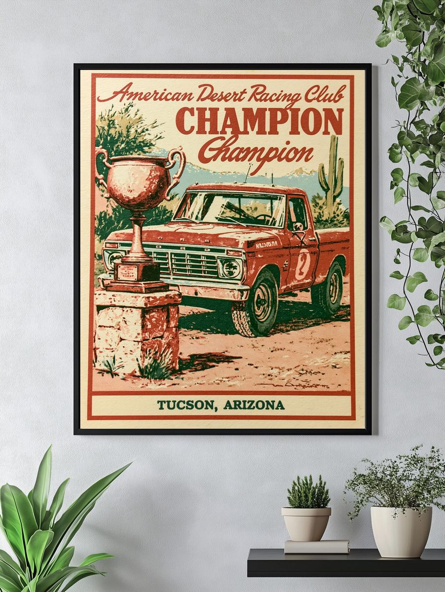 American Desert Racing Club Vintage Poster. — room view 4