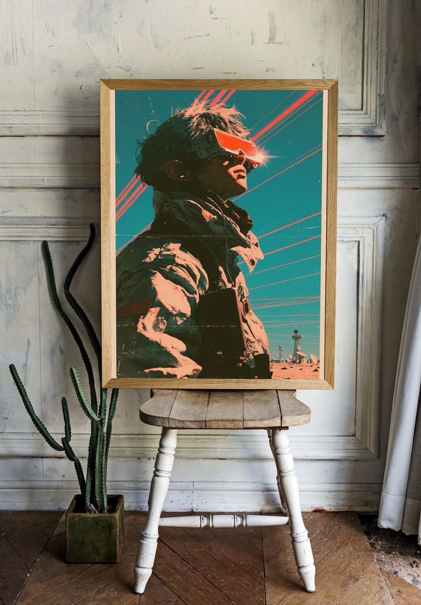 Retro Sci-Fi Visionary Poster. room preview