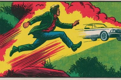Action Chase Vintage Poster.