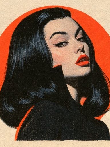 Retro Woman Portrait Poster. poster — vintage art
