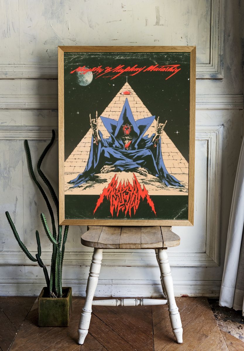 Megalithic Throne — Vintage Print. room preview