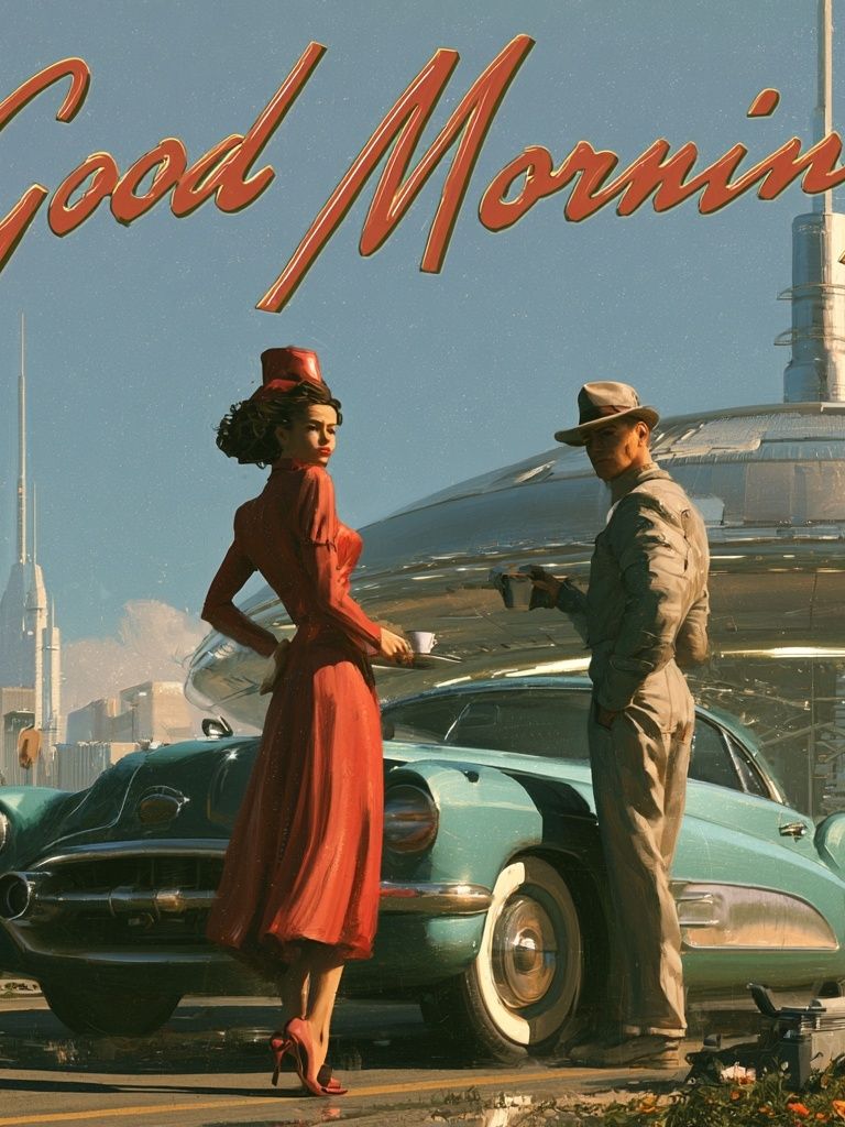 Good Morning Retro Poster. poster detail