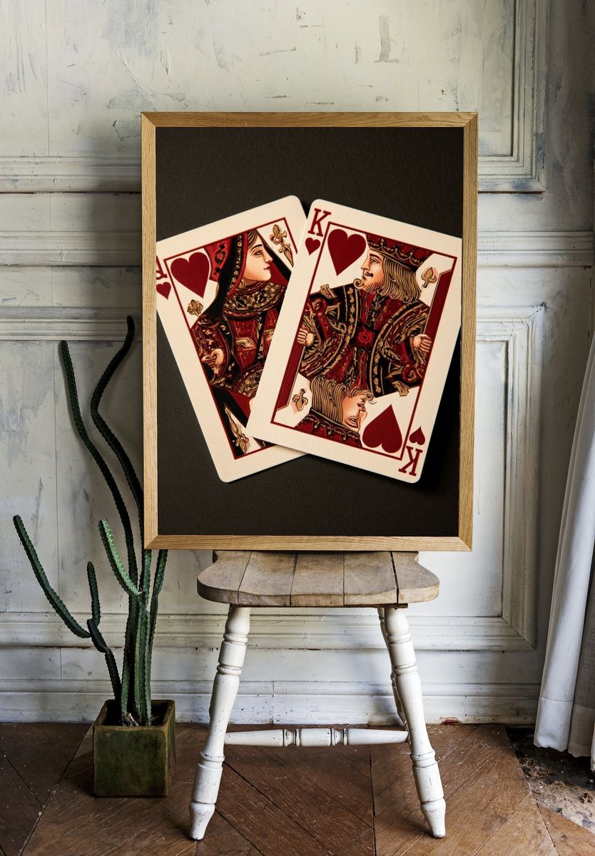 King and Queen of Hearts Poster. room preview