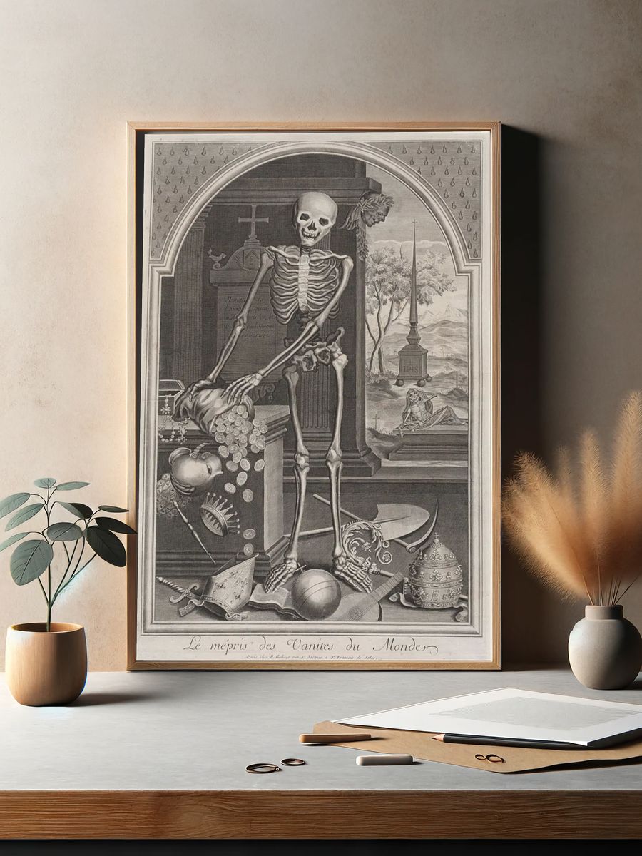 Vanitas Still Life — Fine Art Print. — room view 2