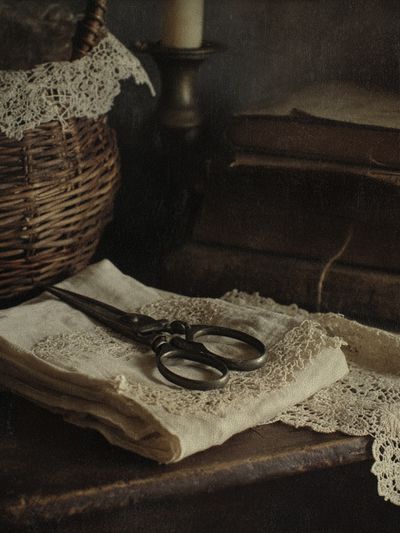 Vintage Still Life Sewing Poster