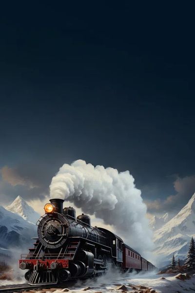 Vintage Steam Train — Art Print. poster