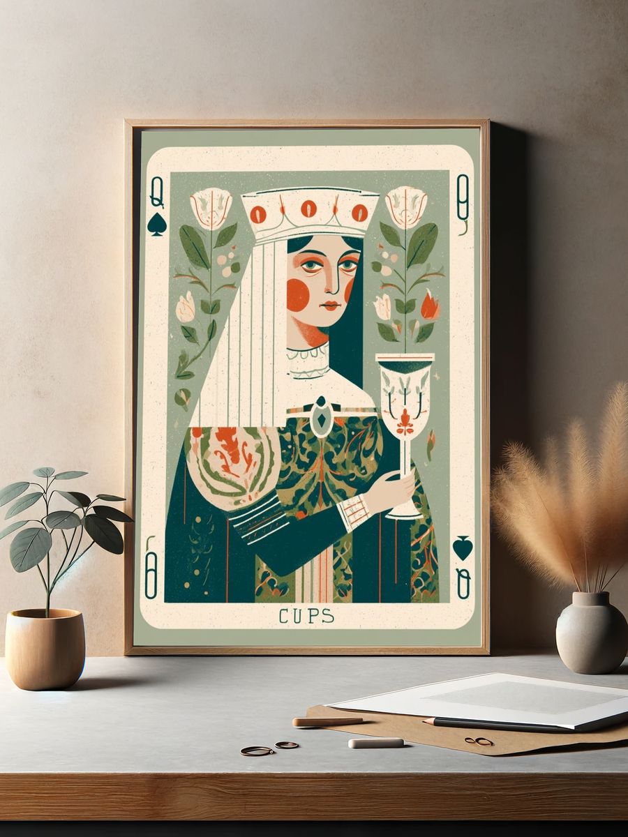 Queen of Cups Tarot Poster. — room view 2
