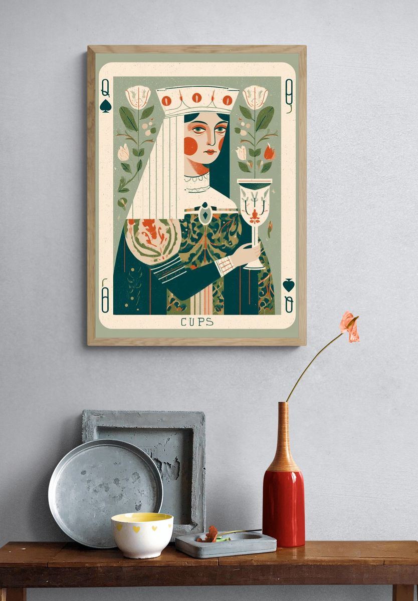 Queen of Cups Tarot Poster. — room view 3