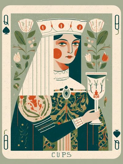 Queen of Cups Tarot Poster. poster