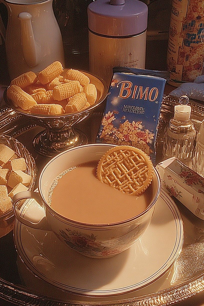 Vintage Tea Still Life Poster. poster detail