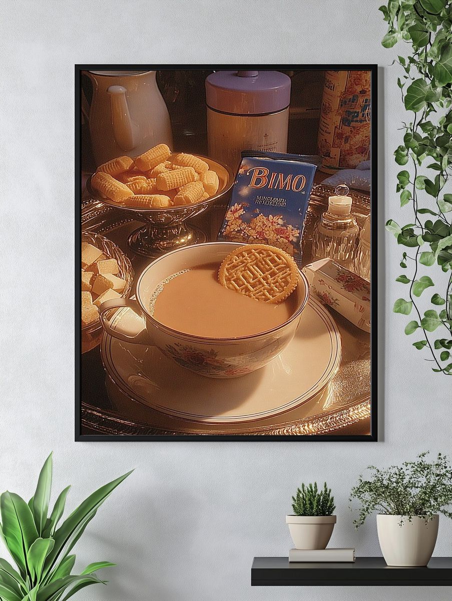 Vintage Tea Still Life Poster. — room view 4