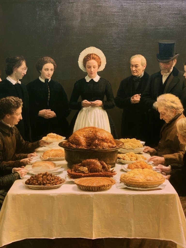 Victorian Thanksgiving Dinner Fine-Art Print. poster detail