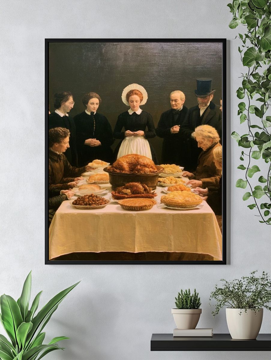 Victorian Thanksgiving Dinner Fine-Art Print. — room view 4