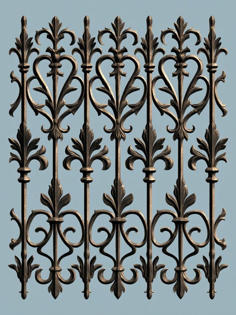 Ornate Ironwork — Vintage Print. poster — vintage art