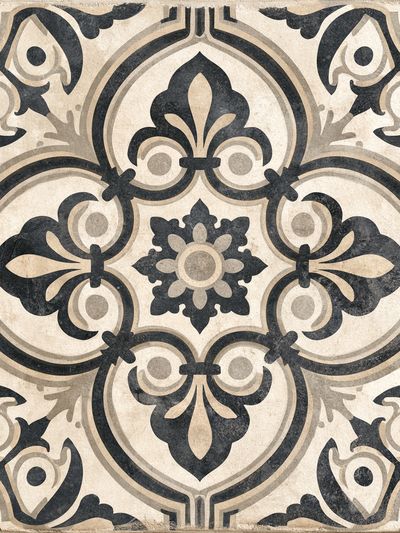 Ornate Tile Pattern Print.