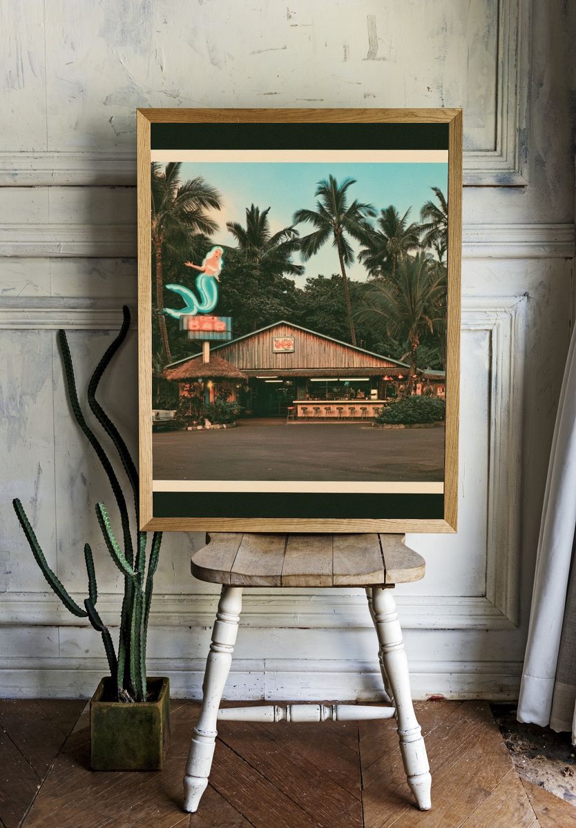 Tropical Tiki Bar Vintage Poster. — room view 1