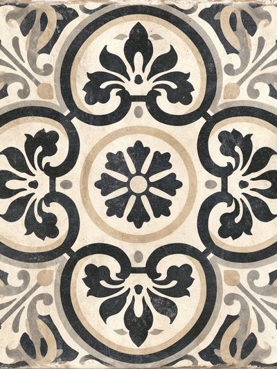 Ornate Tile Pattern Vintage Print.