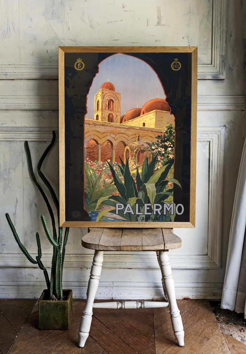 Palermo — Vintage Travel Print. — room view 1