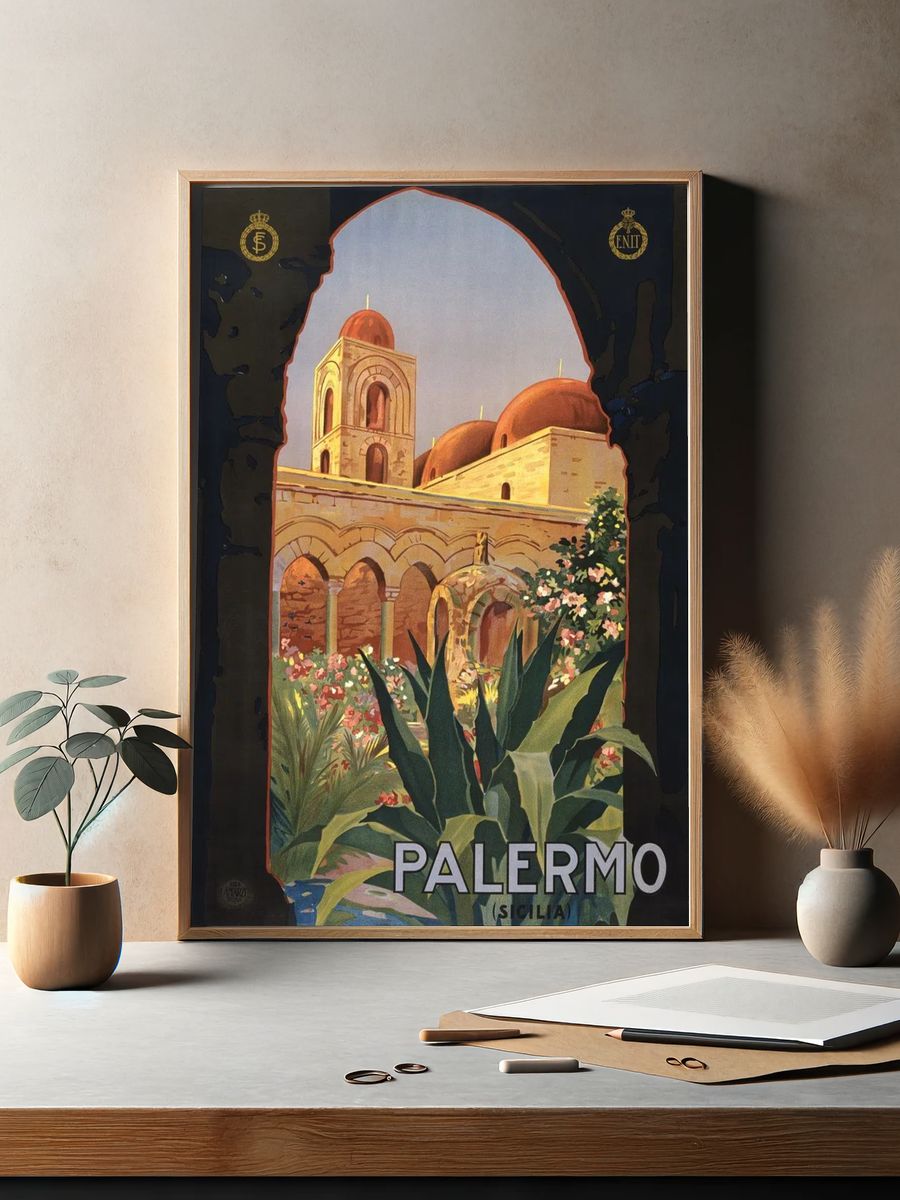 Palermo — Vintage Travel Print. — room view 2
