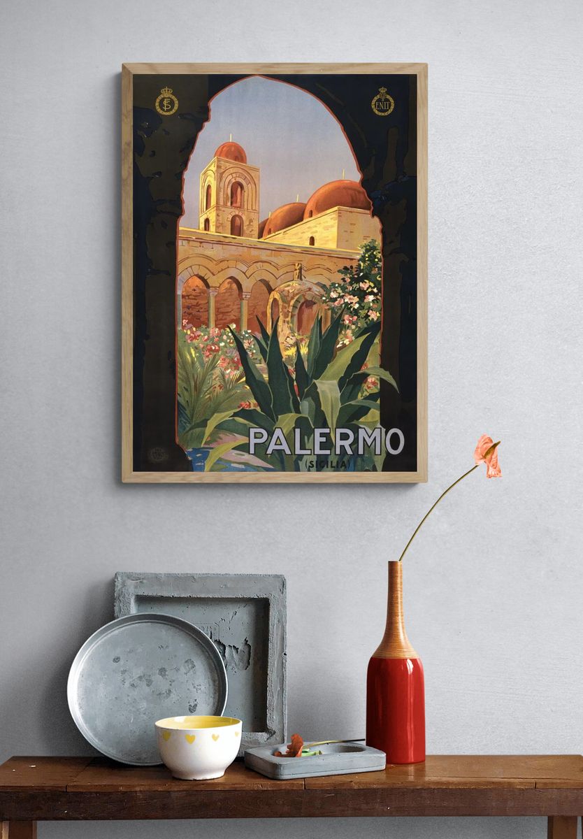 Palermo — Vintage Travel Print. — room view 3