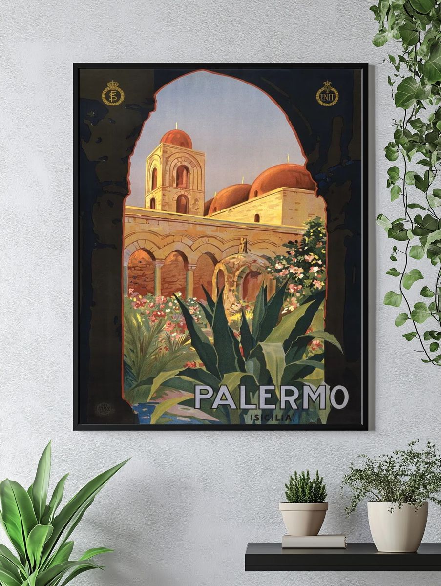 Palermo — Vintage Travel Print. — room view 4