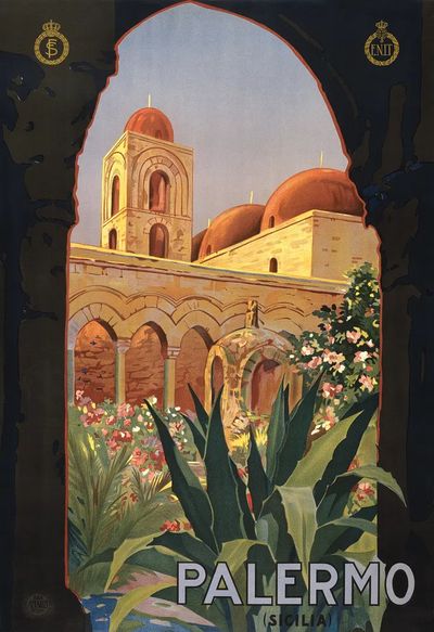 Palermo — Vintage Travel Print.