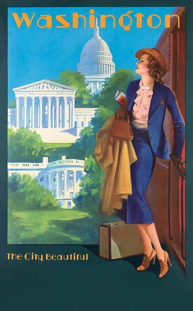 Washington — Vintage Travel Poster. poster — vintage art