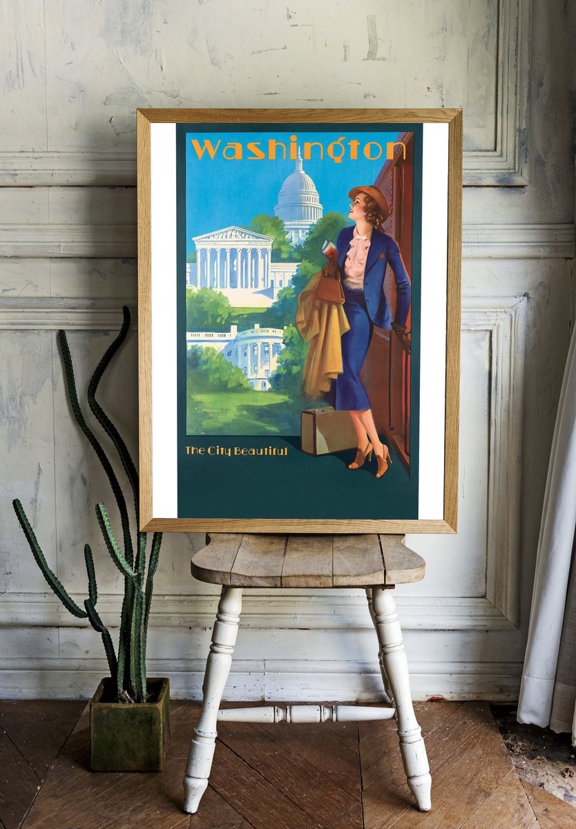 Washington — Vintage Travel Poster. — room view 1