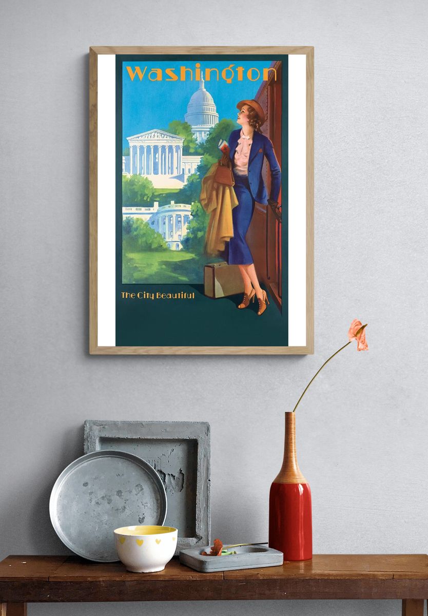 Washington — Vintage Travel Poster. — room view 3