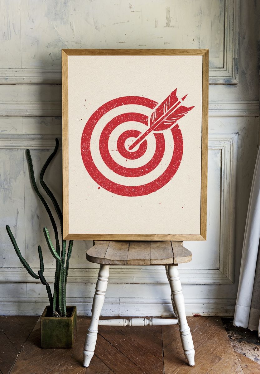 Target with Arrow — Vintage Print room preview