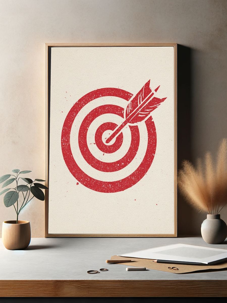 Target with Arrow — Vintage Print. — room view 2