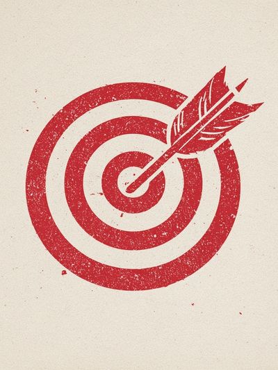Target with Arrow — Vintage Print