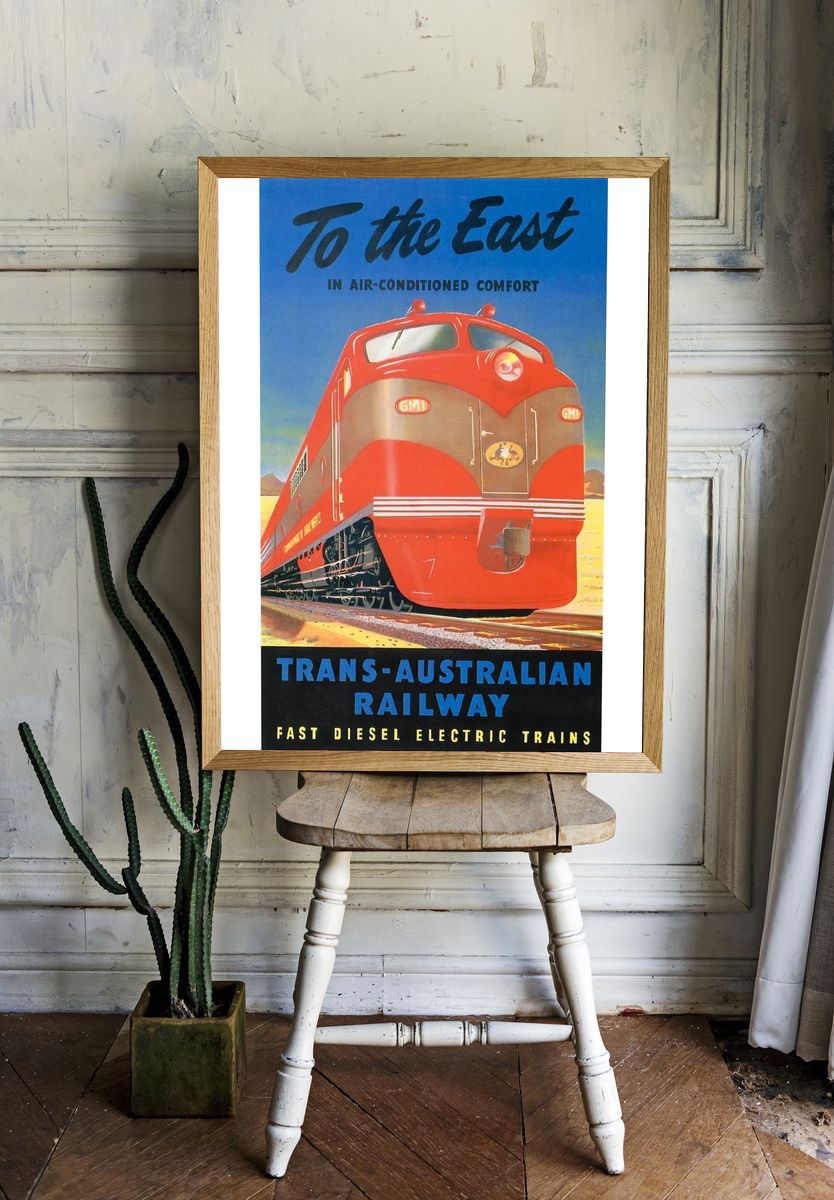 Trans-Australian Railway Vintage Poster. — room view 1