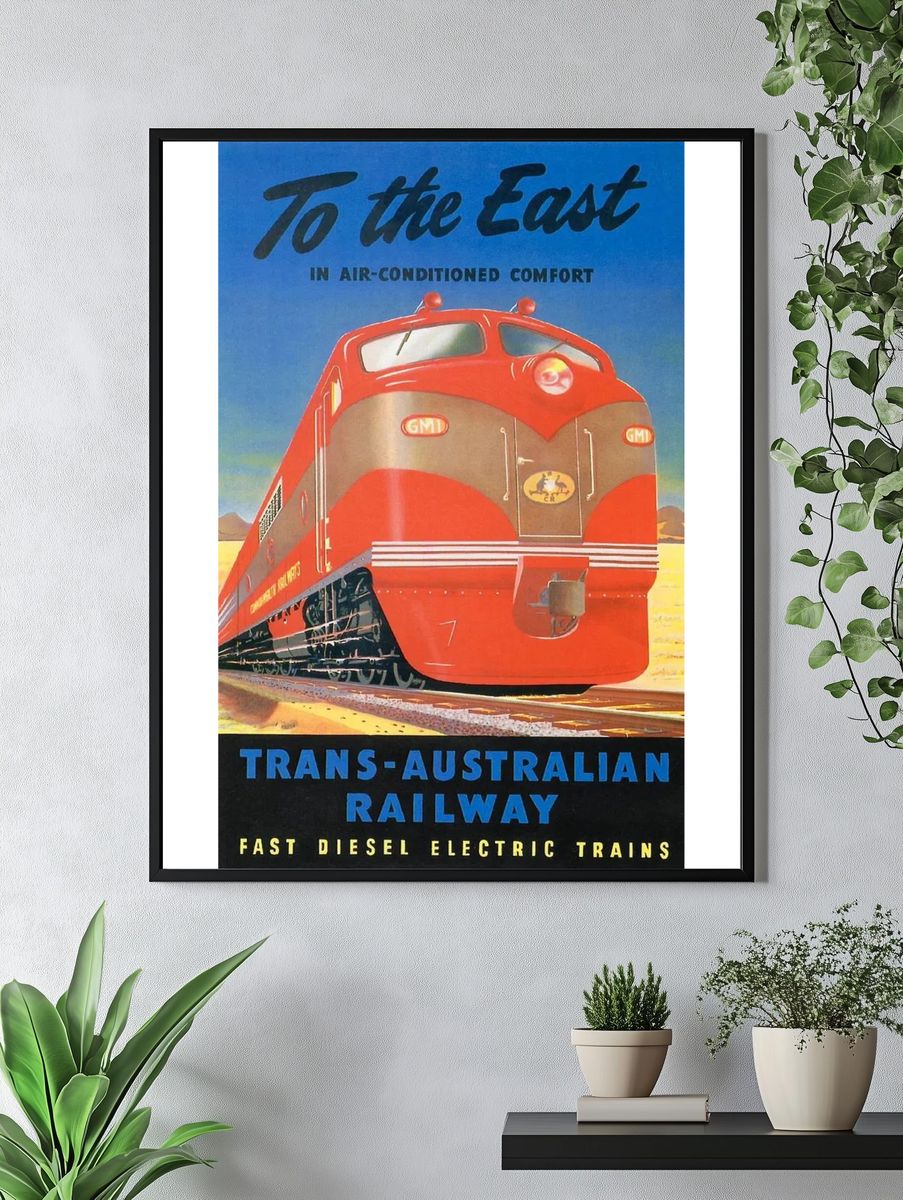 Trans-Australian Railway Vintage Poster. — room view 4