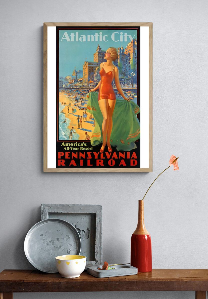 Atlantic City Vintage Travel Poster. — room view 3