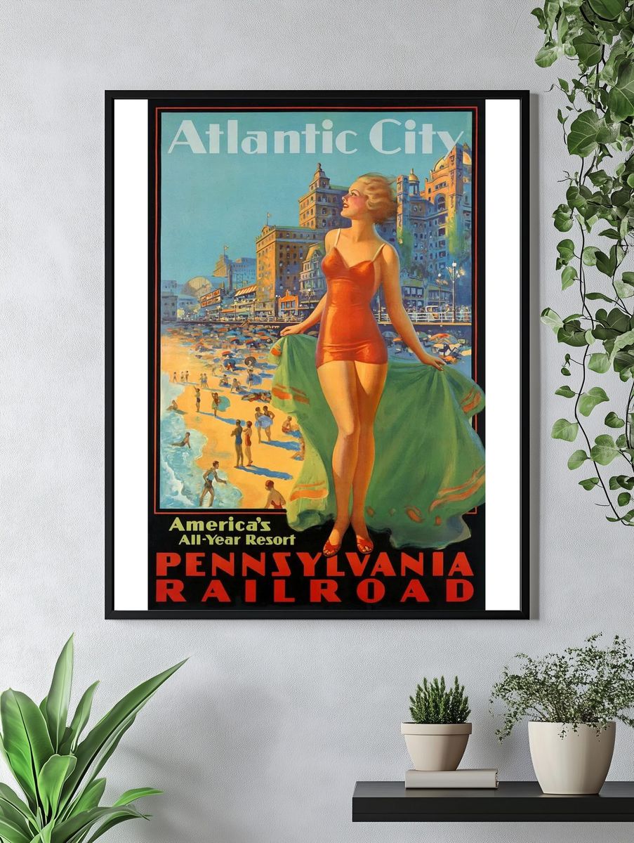 Atlantic City Vintage Travel Poster. — room view 4