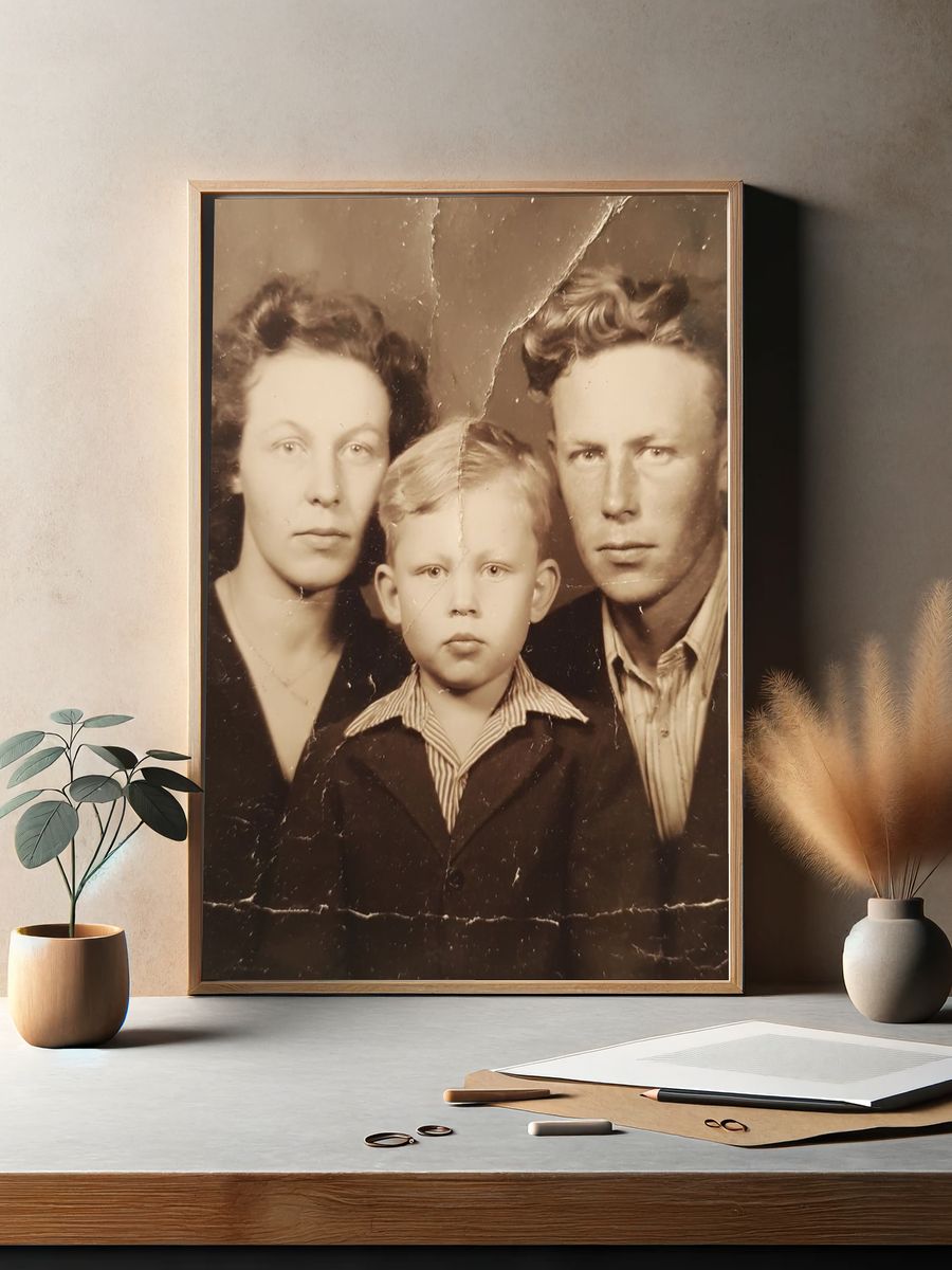 Vintage Family Portrait Poster. — room view 2