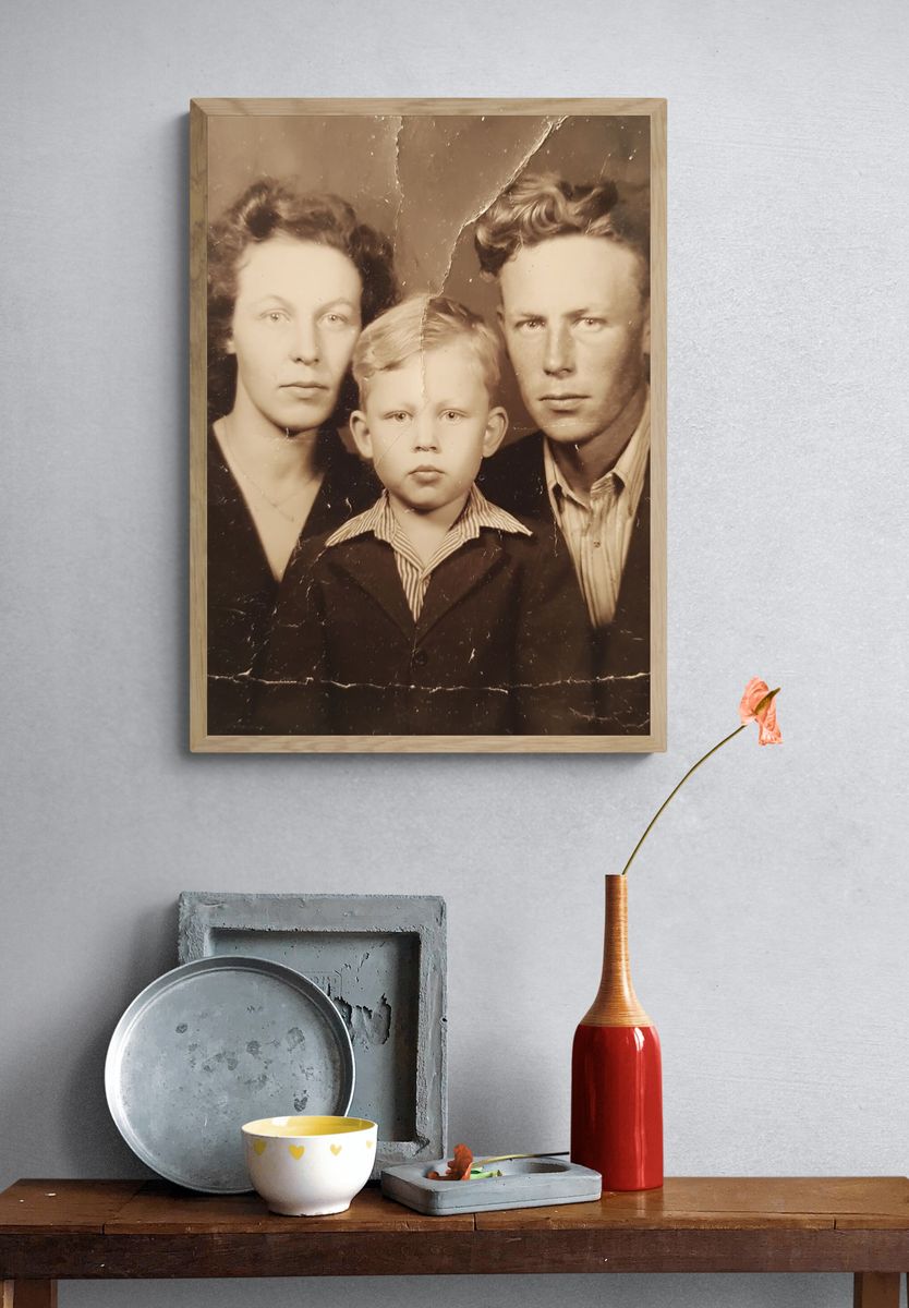 Vintage Family Portrait Poster. — room view 3