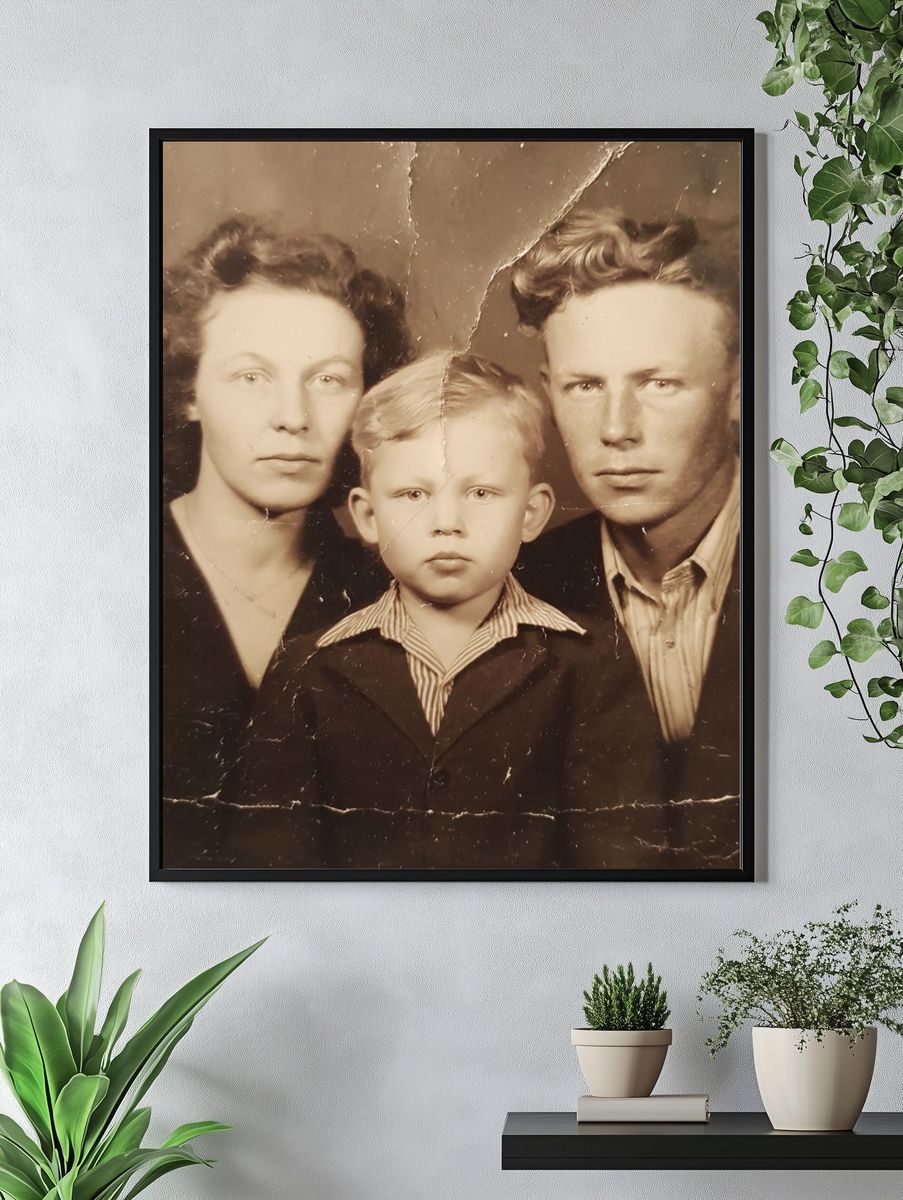 Vintage Family Portrait Poster. — room view 4