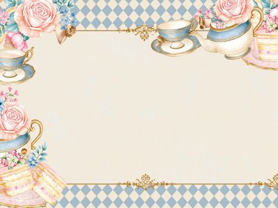 Vintage Tea Party Floral Print.