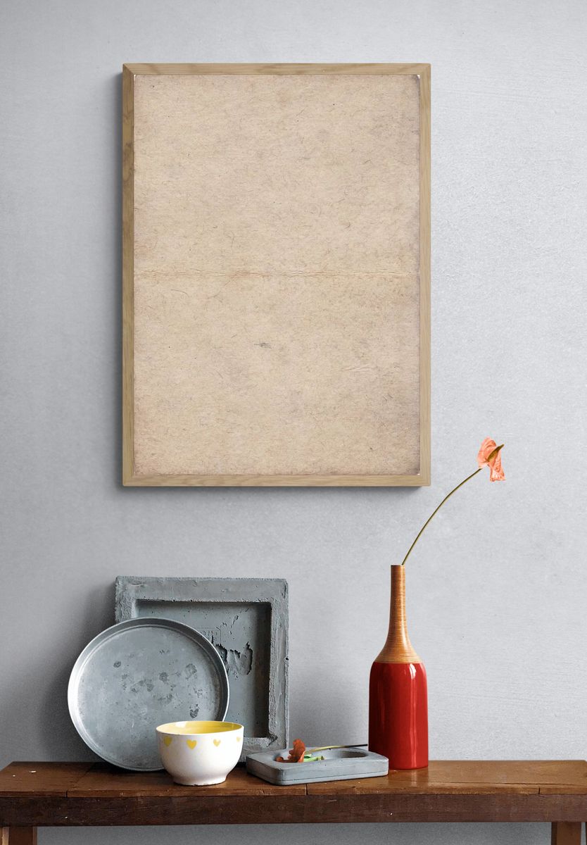 Vintage Textured Paper Poster. — room view 3