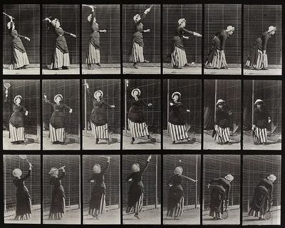 Vintage Tennis Player Motion Study Poster. poster print